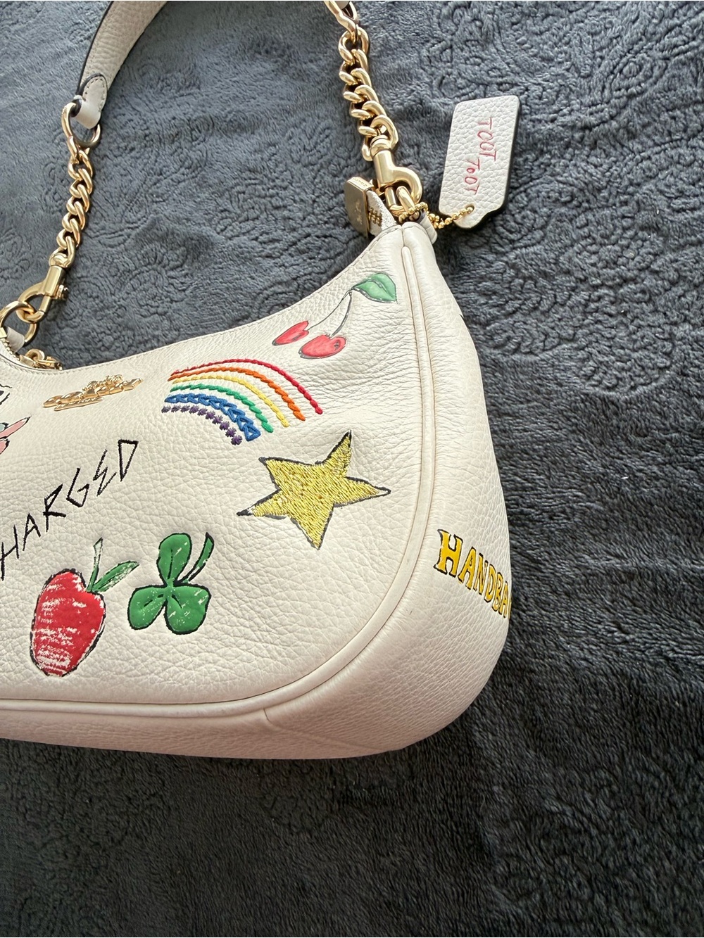Coach Teri Shoulder & Crossbody Bag With Sketch Print In Chalk Multi CAK17 rex - Picture 9 of 16